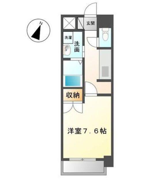 メゾンドガスパール名駅(1K/5階)の間取り写真
