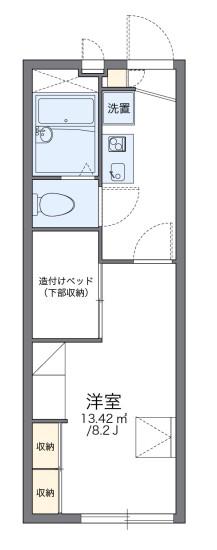 レオパレスCHEZ MOI N(1K/2階)の間取り写真