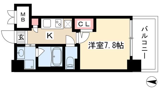 アールズタワー望が丘(1K/5階)の間取り写真