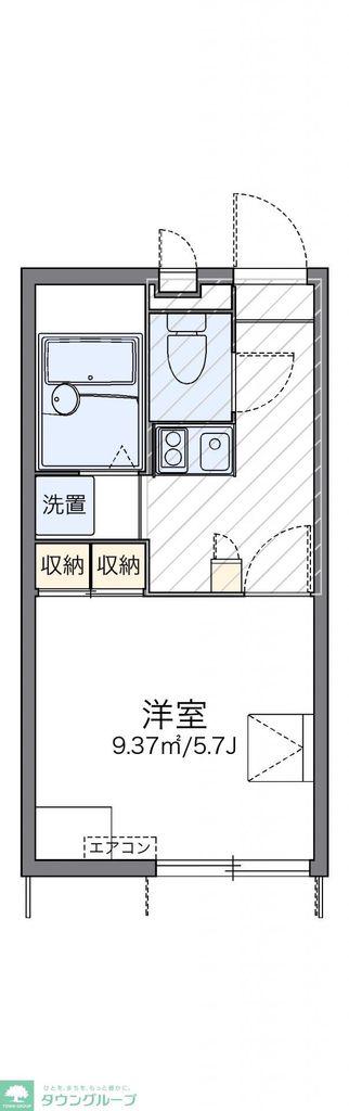 レオパレスエニワン(1K/1階)の間取り写真