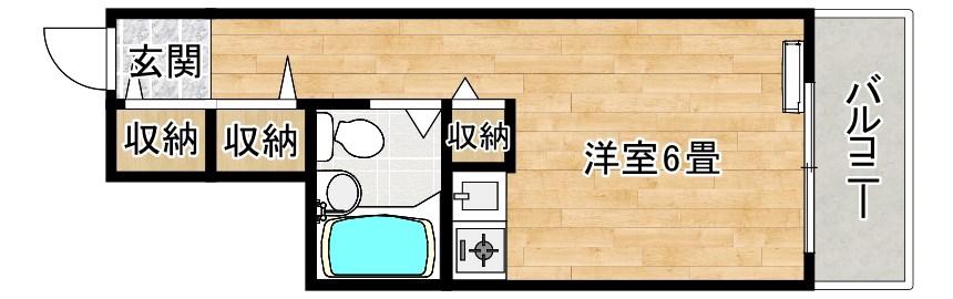 AKR3(ワンルーム/12階)の間取り写真