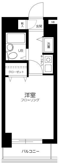 アドリーム千駄木(1K/6階)の間取り写真