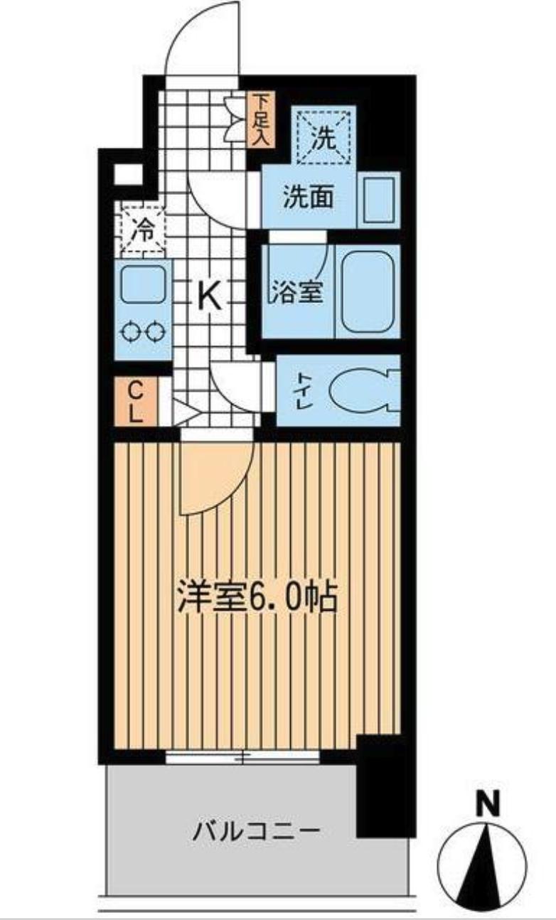KDXレジデンス大山(1K/13階)の間取り写真