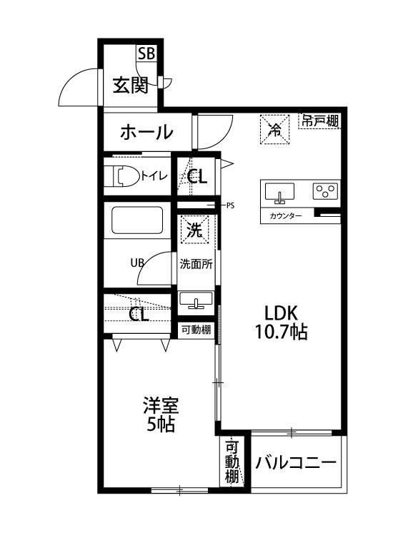 ブランフォーレ(1LDK/1階)の間取り写真