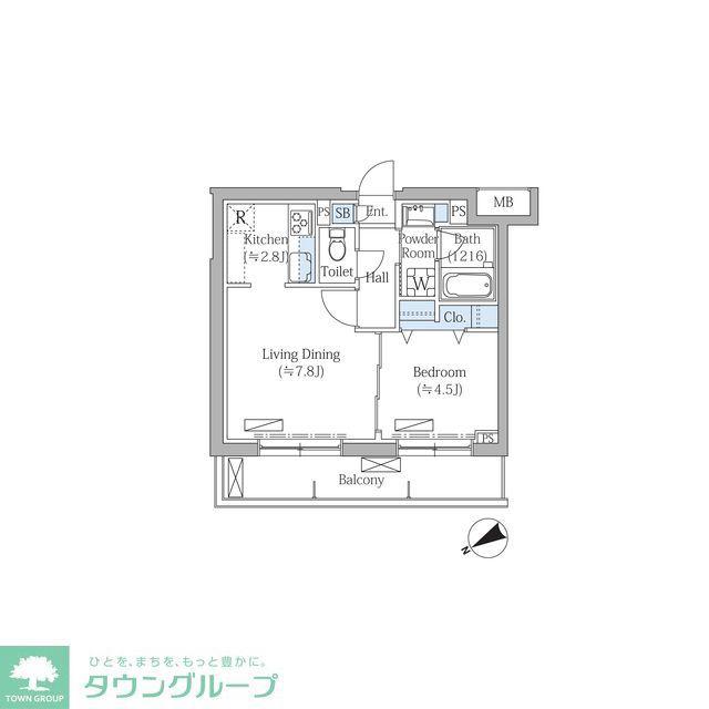ROVINE目黒東山(1LDK/2階)の間取り写真