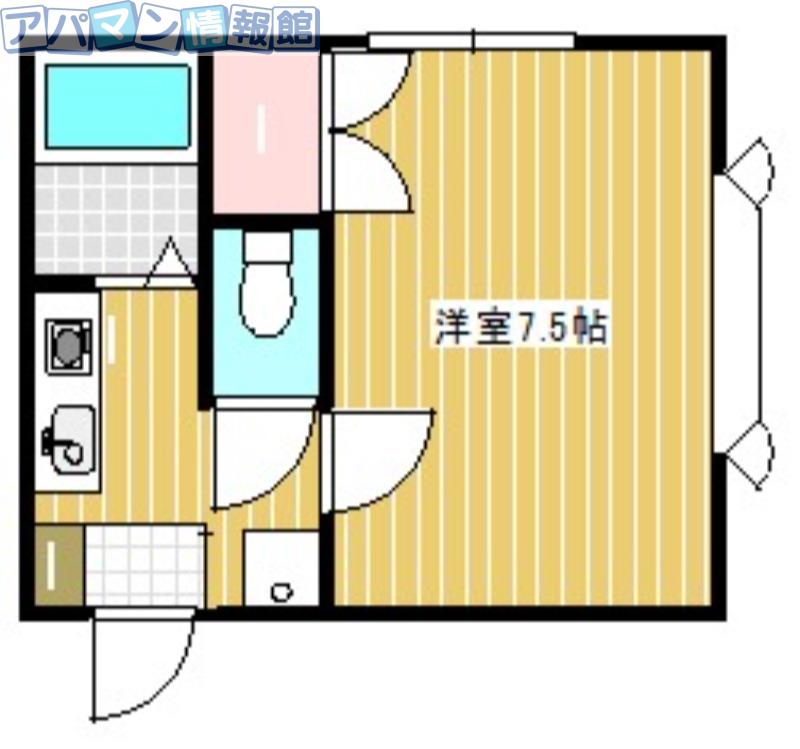 メゾンドエクラン6(1K/2階)の間取り写真