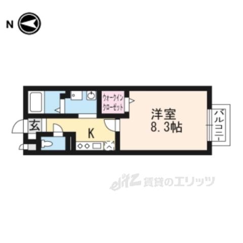 スタシオン東野・アクシス(1K/1階)の間取り写真
