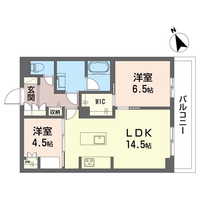 大隅ビル(2LDK/3階)の間取り写真