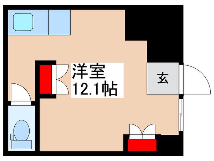 ダイアパレス津田沼(ワンルーム/7階)の間取り写真