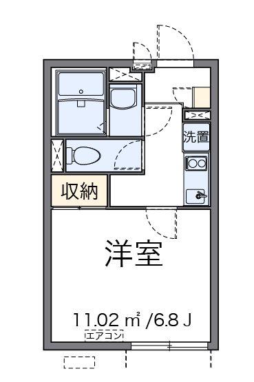 GRAN SEED(1K/2階)の間取り写真