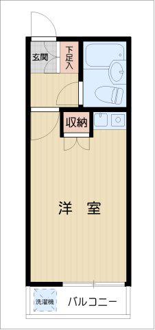 シティコート神楽坂(ワンルーム/1階)の間取り写真
