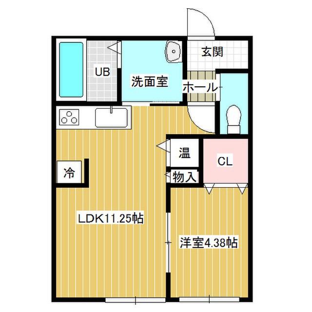REGOLITH(1LDK/2階)の間取り写真