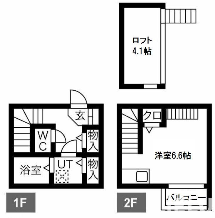 ハーモニーテラス長町II(ワンルーム/1階)の間取り写真