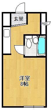 グレースメモリー甲子園(ワンルーム/3階)の間取り写真