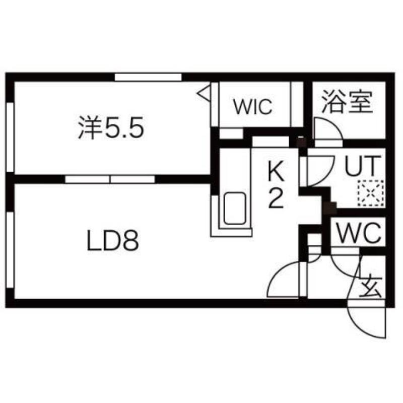 フィオリトゥラハッサム(1LDK/4階)の間取り写真