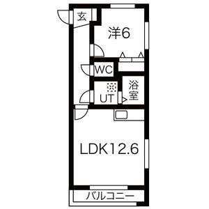 レイクフォレスト(1LDK/2階)の間取り写真