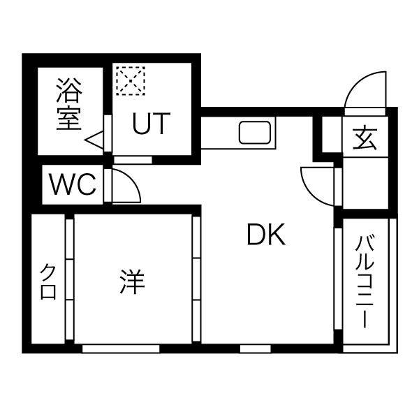 フランド本陣(1LDK/3階)の間取り写真