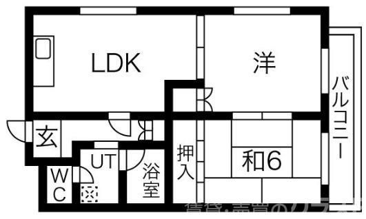 A-HEIGHTS(2DK/4階)の間取り写真