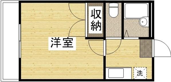 FOR RENT M1(1K/1階)の間取り写真