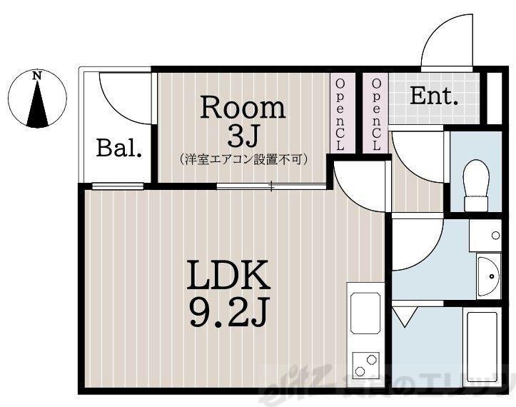リブレメゾン豊里I(1LDK/3階)の間取り写真