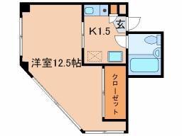 うを与ビル(1K/5階)の間取り写真