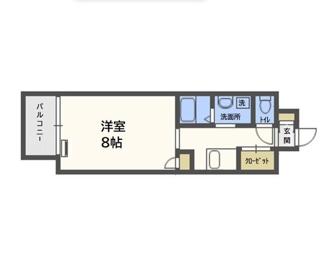 エンポリアム長尾(1K/3階)の間取り写真