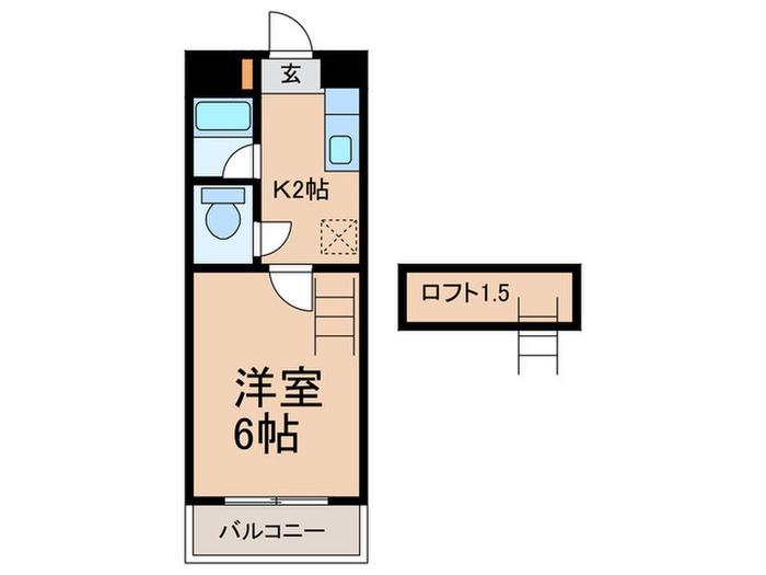 エスポワール宿町ビル(1K/5階)の間取り写真