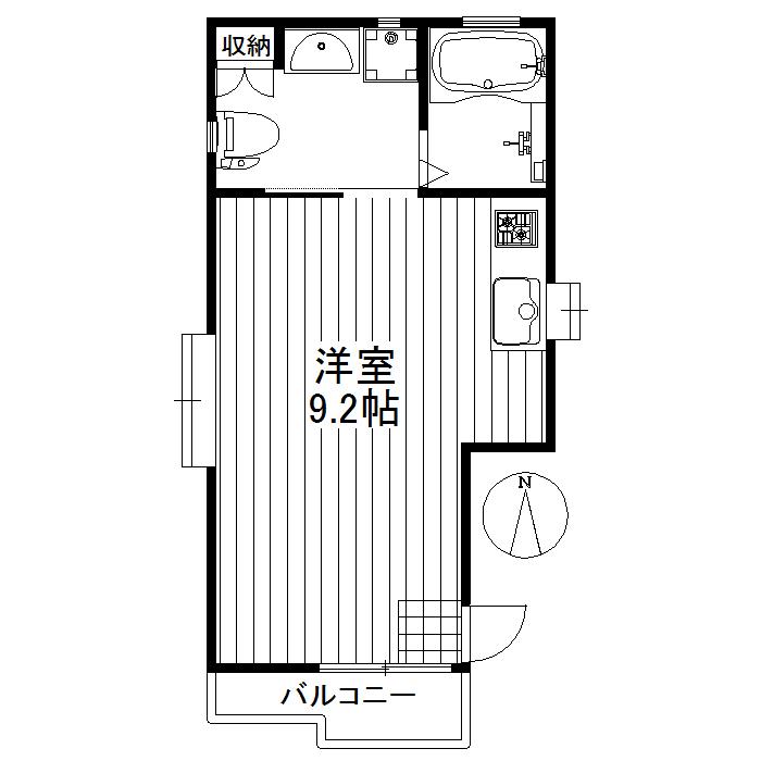 DC下北沢(ワンルーム/1階)の間取り写真