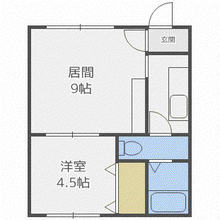 ΑNEXT東札幌第2(1LDK/4階)の間取り写真