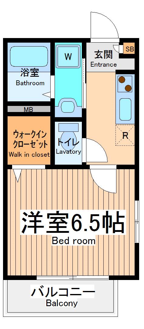 西武拝島線 東大和市駅 徒歩13分 2階建 築18年(1K/2階)の間取り写真