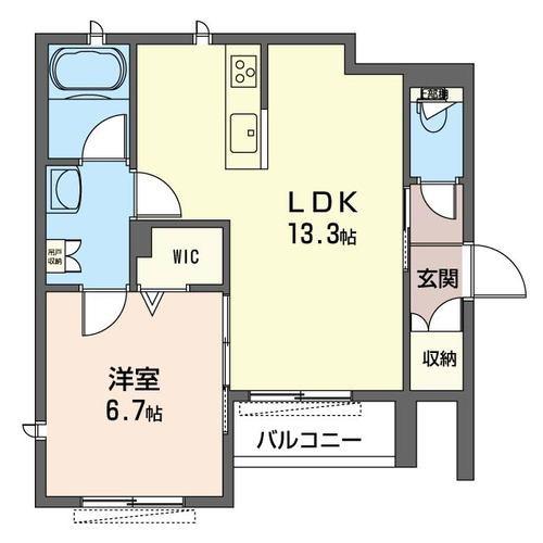S BREEZE(1LDK/3階)の間取り写真