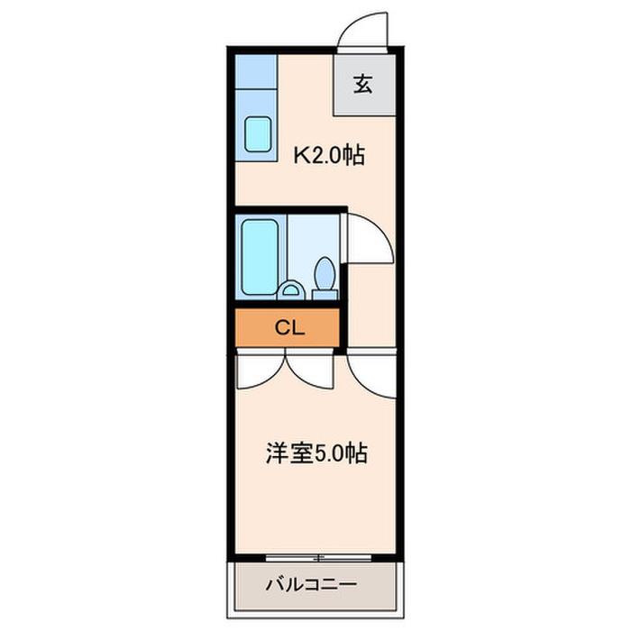ハイネス南品川(1K/1階)の間取り写真