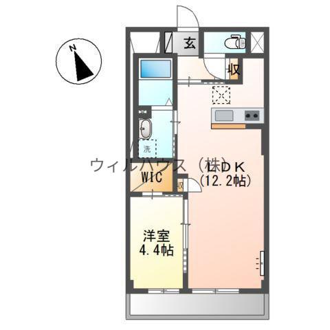 レヴォントゥレットⅡ(1LDK/3階)の間取り写真