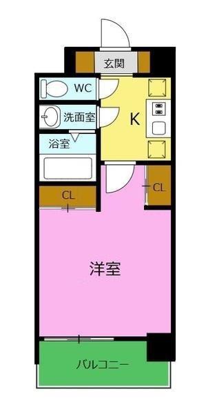 GLUCKMAISONS-SAKAI16(1K/6階)の間取り写真