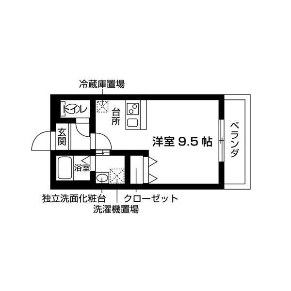 NAGEOIRES(1K/2階)の間取り写真