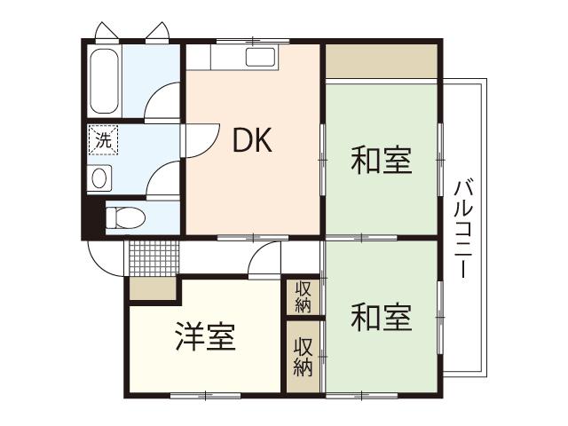 ディアコート海老園(3DK/3階)の間取り写真