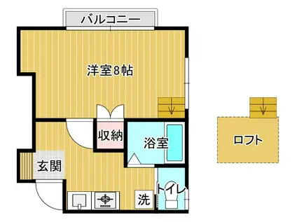 コーポエンジェルスIII(1K/2階)の間取り写真