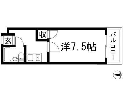 ユナイテッドジェイズビル(1K/3階)の間取り写真