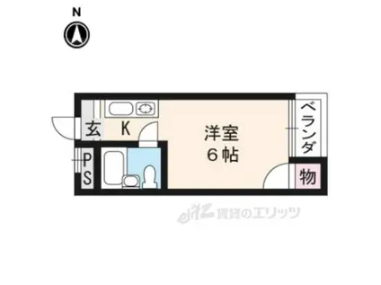 三興レジデンス(1K/2階)の間取り写真