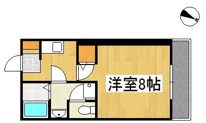 ハイムワケ(1K/1階)の間取り写真