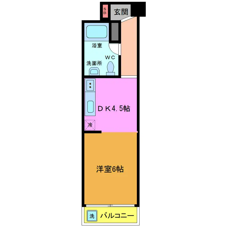 カーサ市川 4階階 間取り