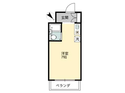 マイティハウスIII(ワンルーム/5階)の間取り写真