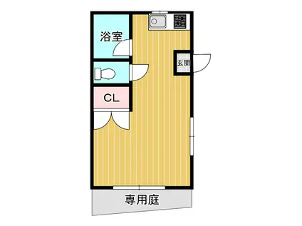 エクセルハイツ箱崎Ⅵ(ワンルーム/1階)の間取り写真