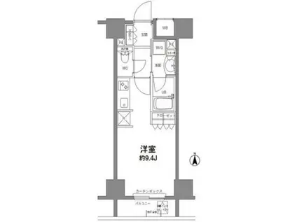 コンフォリア新宿御苑II(ワンルーム/7階)の間取り写真