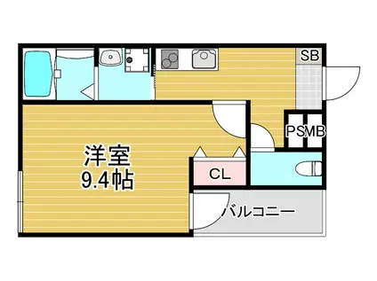 フジパレス今川駅東V番館(1K/1階)の間取り写真