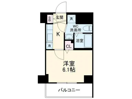 リヴシティ横濱インサイト(1K/5階)の間取り写真