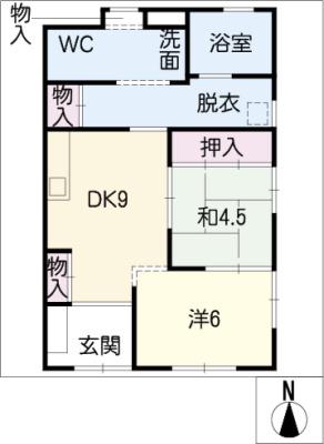 CORE(2DK/1階)の間取り写真