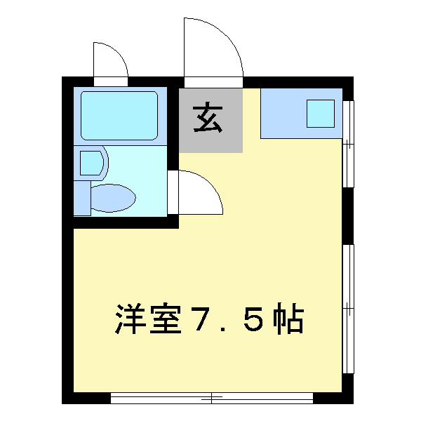 パンシオン垂水(ワンルーム/2階)の間取り写真