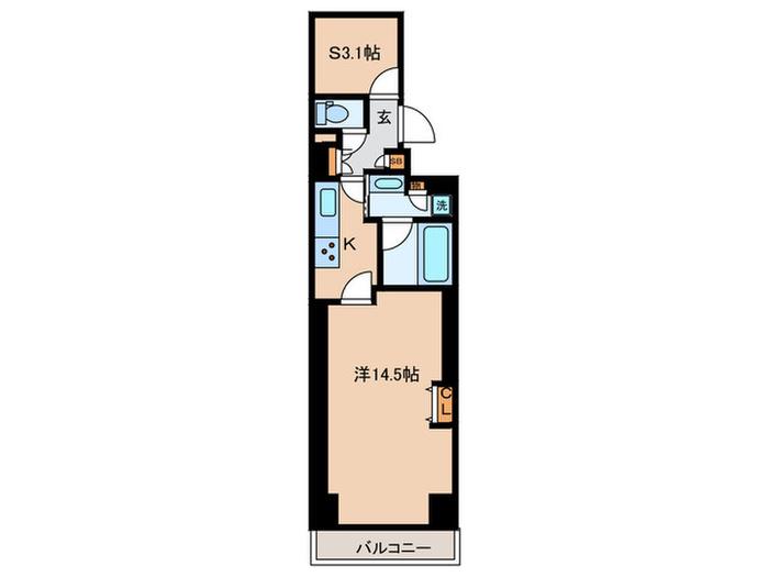 ルミーク文京千石(1SK/1階)の間取り写真