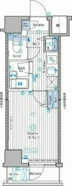 ガーラ・ステーション新宿牛込柳町 4階階 間取り